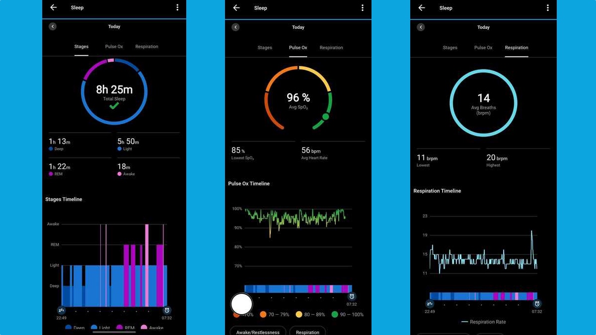 garmin sleep tracking example