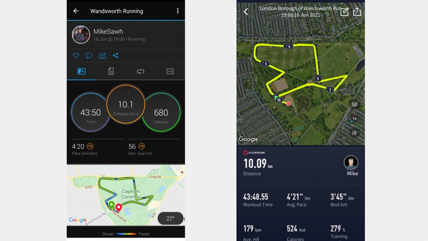 Forerunner 55 workout data