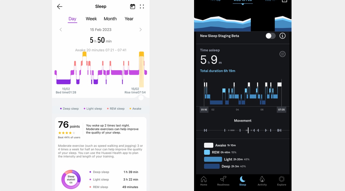 Huawei Watch Buds sleep